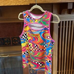 Brittany Allen Printed Cut Out Tank